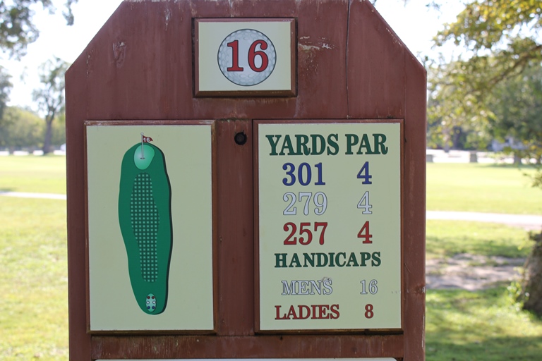 Hole 16 Sign
